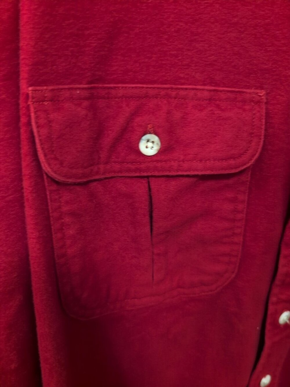 Cabela's Shirt Men's Long Sleeve 3XL Red Long Sleeve Pocketed Button Up Outdoors - Picture 3 of 7